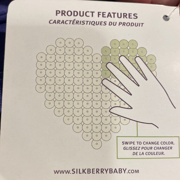 Silkberry Baby Bamboo Fleece Hoodie Dress with Magic Sequins.  Size 2T - Picture 4 of 6